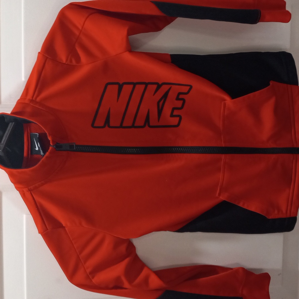 Nike Red & Black Zipper Front Jacket Size 5 Childs